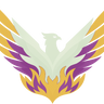 Believe Institute phoenix mark -- a phoenix rising, wings of gold flame